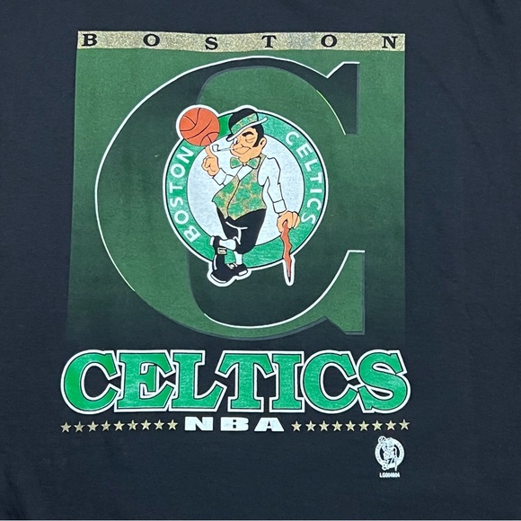 Vintage Logo Athletic Boston Celtics NBA Basketball Logo Tee Men’s Size 2XL XXL - Picture 2 of 6